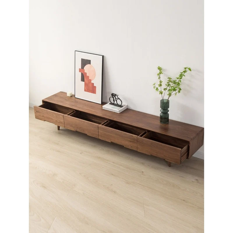 Urban Chic Black Walnut Wood Media Unit