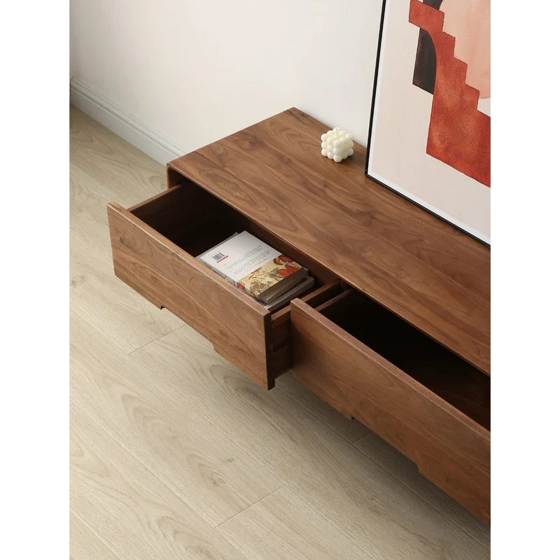 Urban Chic Black Walnut Wood Media Unit