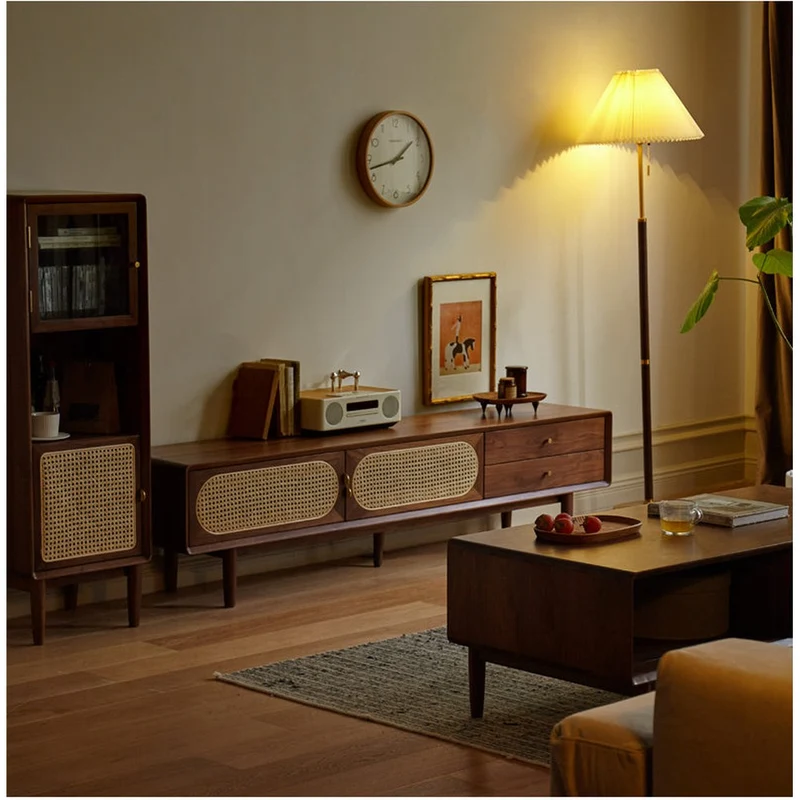 Veritas Nordic Design Walnut Wood TV Stand