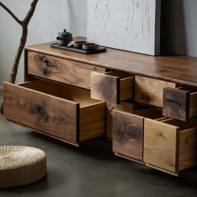 Impact Dual Oak and Walnut wood TV Stand