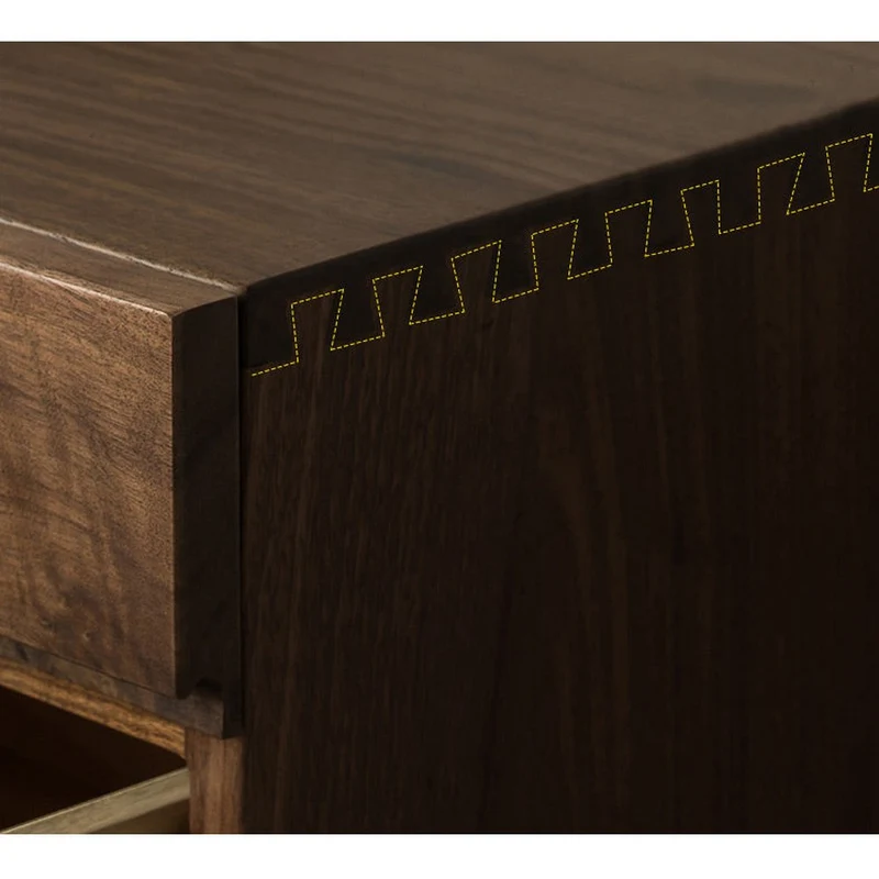Clarity Multi-Drawers American Walnut Wood Media Cabinet