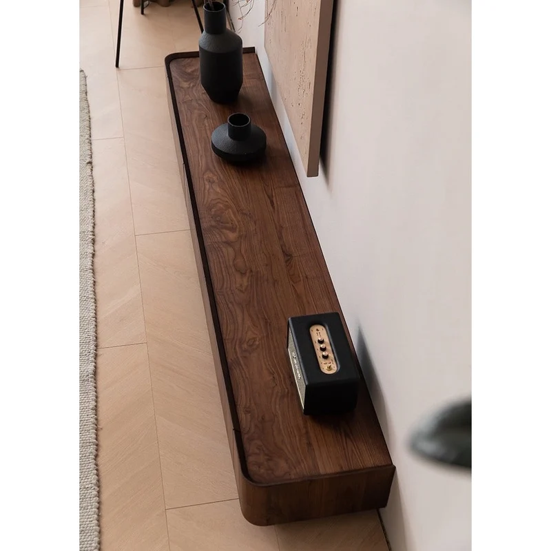 Tribe Link Up Drawers Black Walnut Wood Media Center
