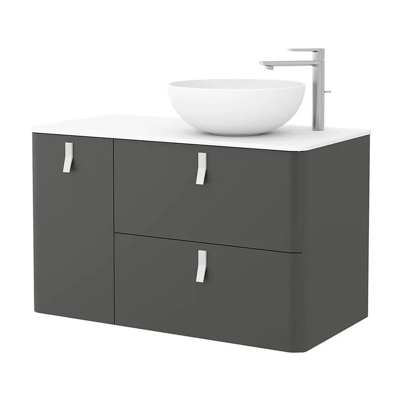Mueble de Baño Lavabo sobre Encimera Salgar Uniiq 120 cm Gris Antracita