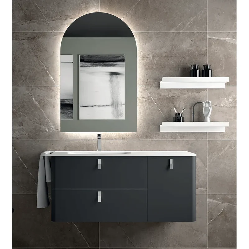 Mueble de Baño con Lavabo Salgar Uniiq 120 cm Gris Antracita