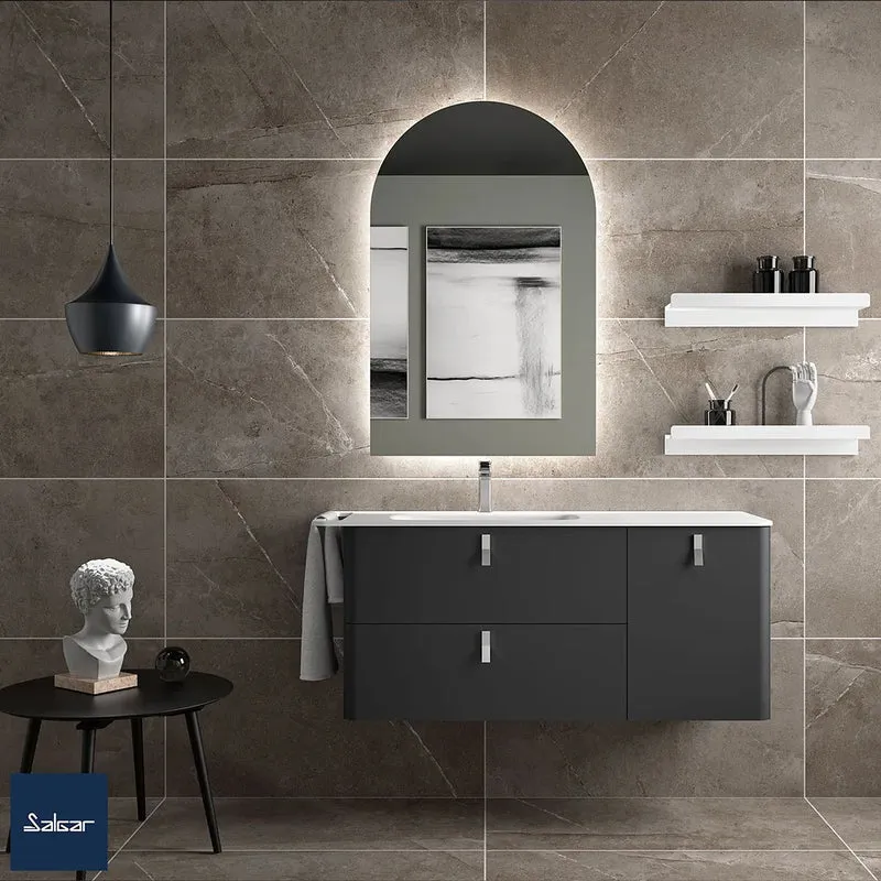 Mueble de Baño con Lavabo Salgar Uniiq 120 cm Gris Antracita