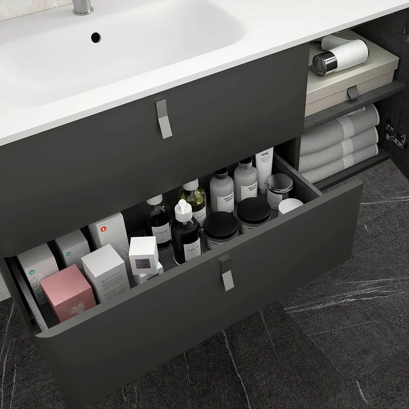 Mueble de Baño con Lavabo Salgar Uniiq 120 cm Gris Antracita
