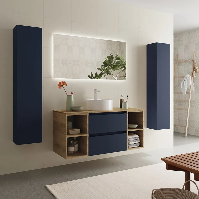 Mueble de Baño Lavabo sobre Encimera Salgar Bequia Plus 120 cm Blanco