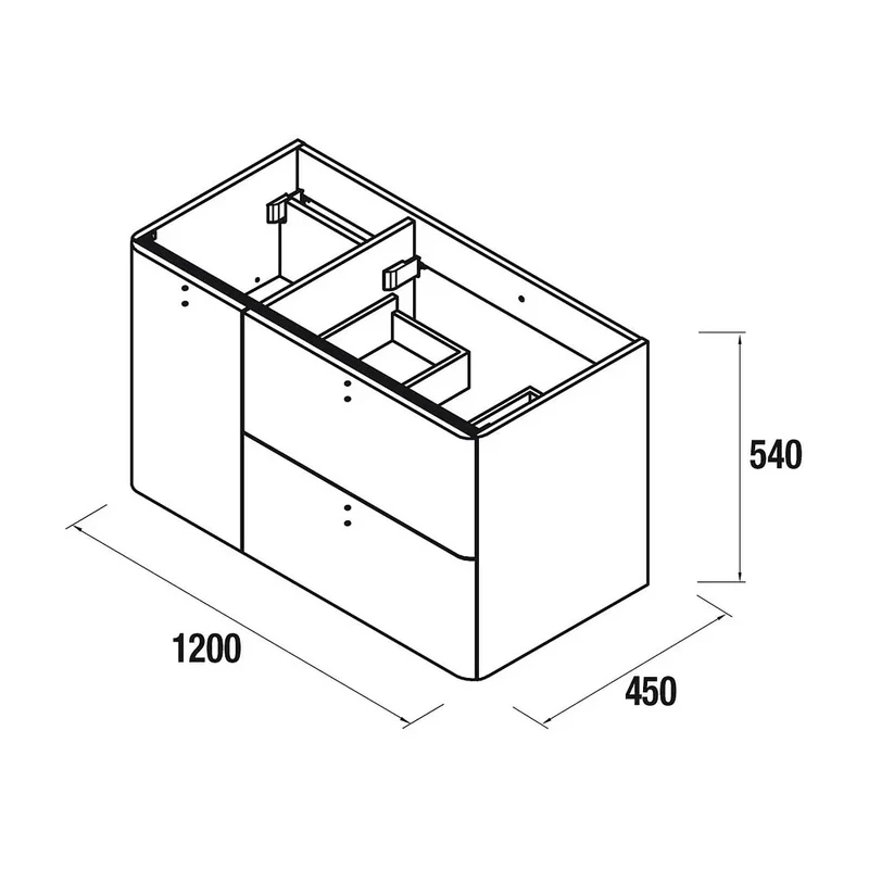 Mueble de Baño con Lavabo Salgar Uniiq 120 cm