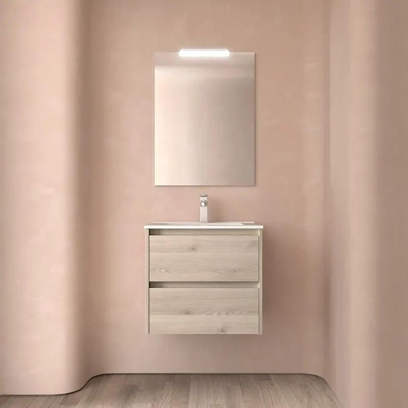 Mueble de Baño 2 Cajones Salgar Noja 60 cm Blanco