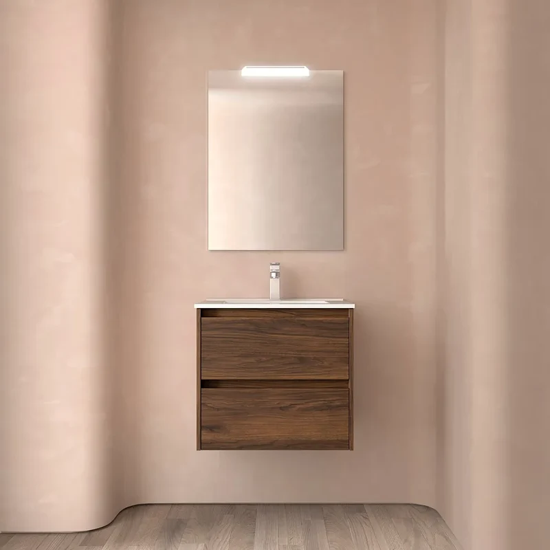Mueble de Baño 2 Cajones Salgar Noja 60 cm Blanco
