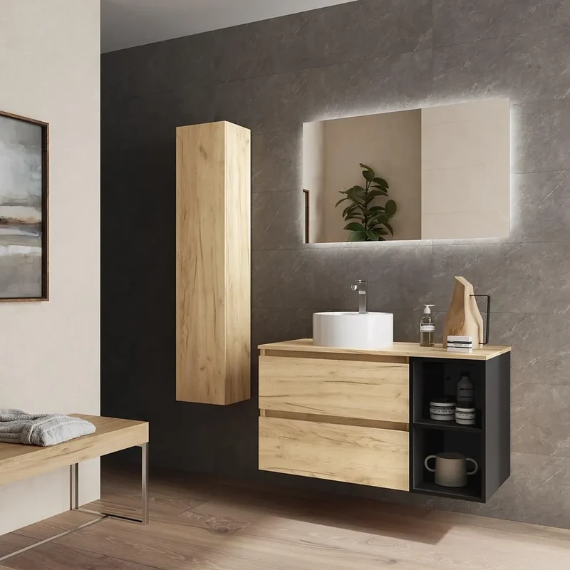 Mueble de Baño Salgar Bequia Negro Mate