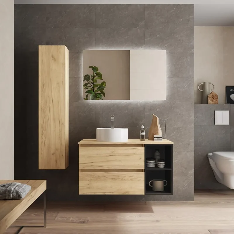 Mueble de Baño Salgar Bequia Negro Mate