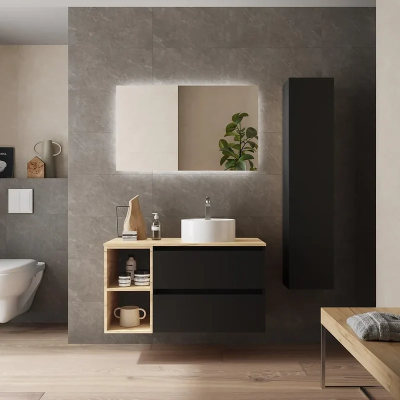 Mueble de Baño Salgar Bequia Negro Mate