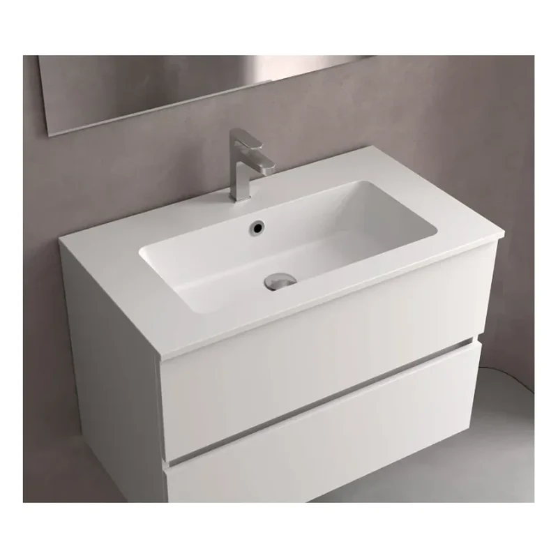 Mueble de Baño 2 Cajones Salgar Renoir 80 cm Verde Bosque