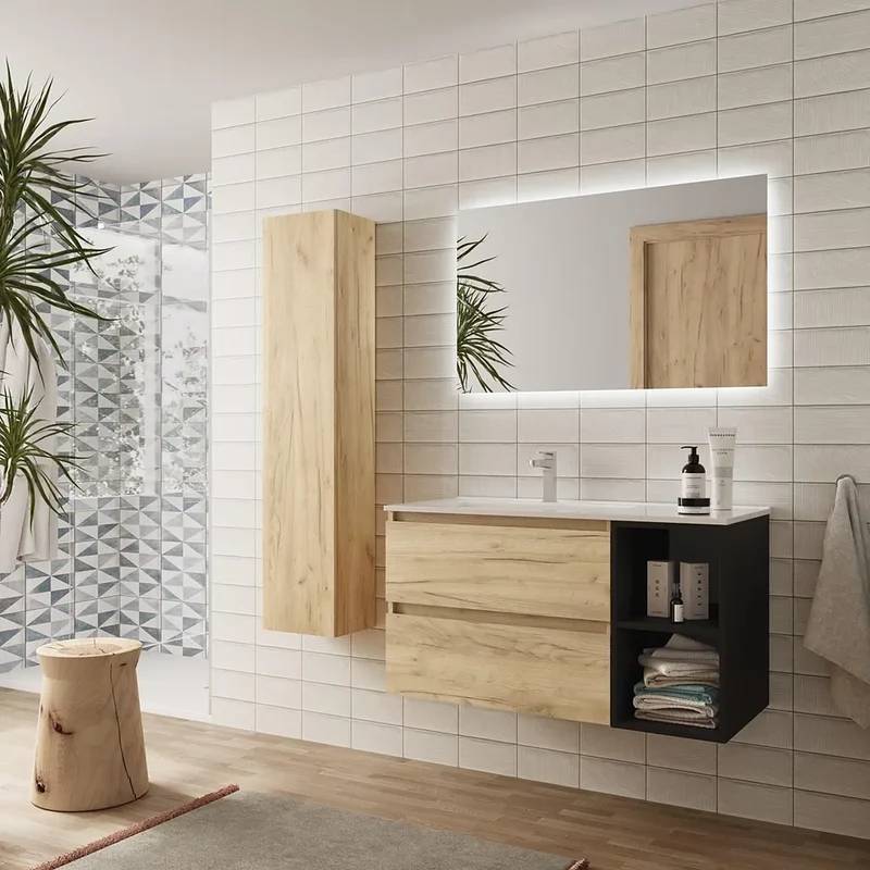 Mueble de Baño Salgar Bequia Negro Mate