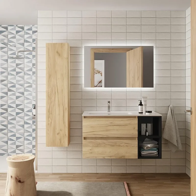 Mueble de Baño Salgar Bequia Negro Mate