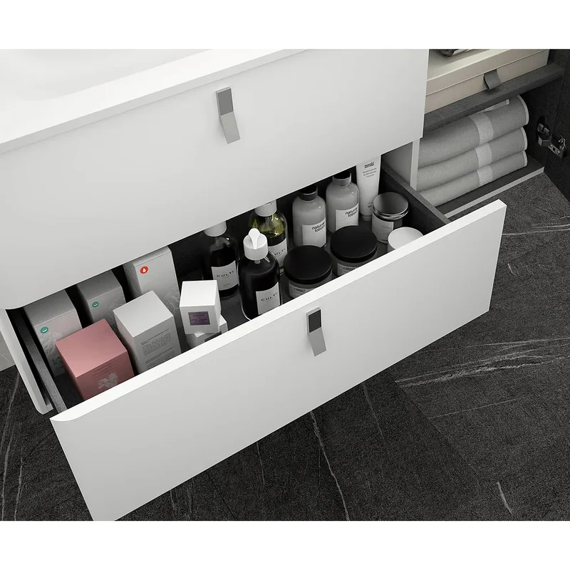 Mueble de Baño Lavabo sobre Encimera Salgar Uniiq 120 cm Blanco Mate