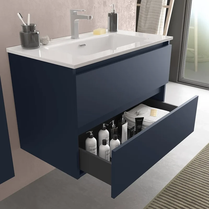 Mueble de Baño con Lavabo Salgar Bequia 100 cm Azul