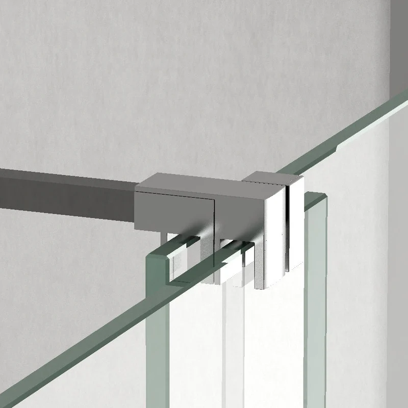 Mampara Frontal Corredera MANHATTAN de Becrisa, 2 Fijos+2 Correderas | Vidrio Antical Fast Clean