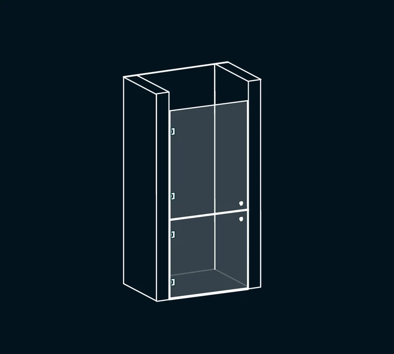 Mampara Angular MUXIA Movilidad Reducida de Becrisa | 1 Puerta Partida + Lateral Fijo
