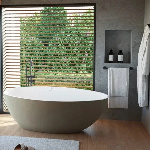 Bañera Exenta TAY en SolidSurface de Baños 10. 185X85x55 cm