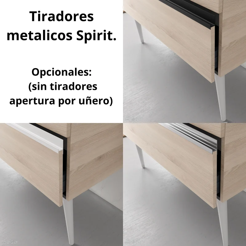 Mueble MODULAR SPIRIT de Salgar, 2 Cajones + Módulo 30cm | 12 Acabados | Suspendido