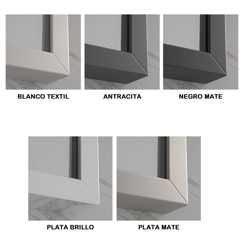 Espejo De Baño SAMOA | Marco Metálico Lacado | Colores Mate | EUROBATH | Garantía 3 Años