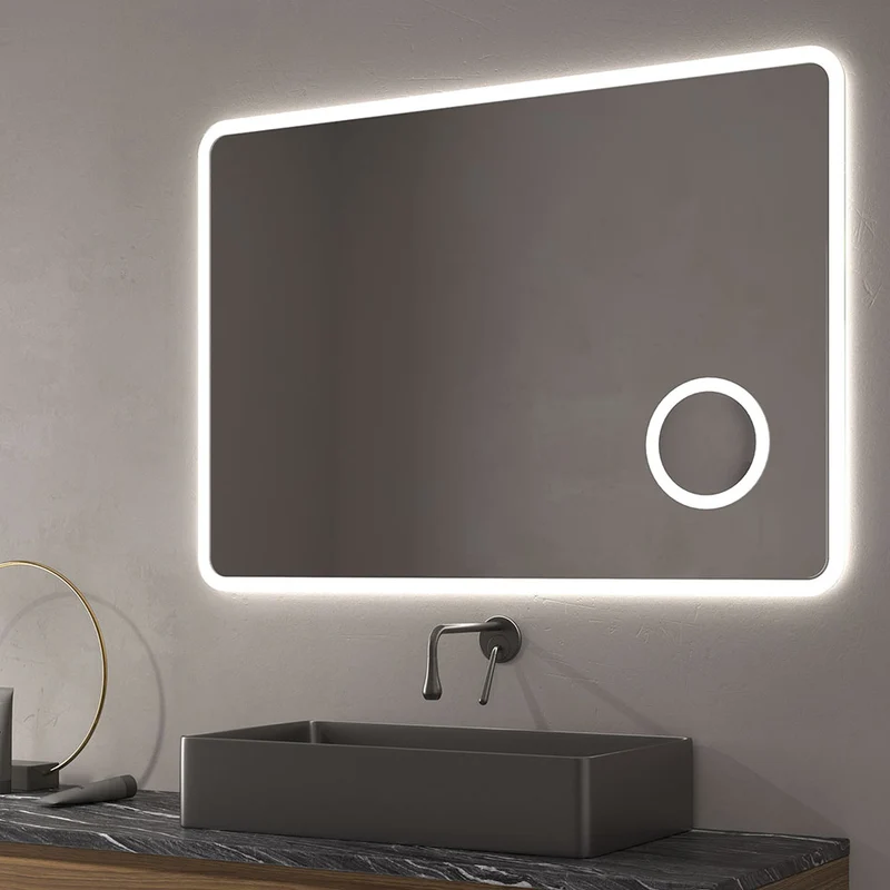 Espejo De Baño PALAU | Con Espejo Aumento X3 Iluminado | Luz Led 3 Tonos | Ip44 | EUROBATH