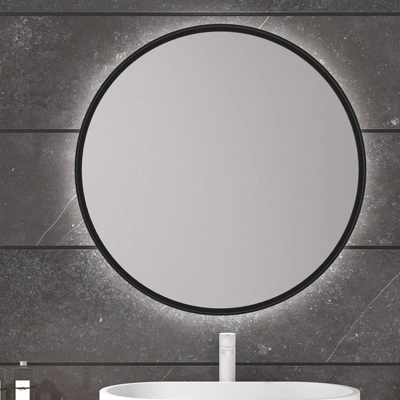 Espejo De Baño BEQUIA Circular | Marco Metálico A Elección | Luz Led 3 Tonos | Ip44