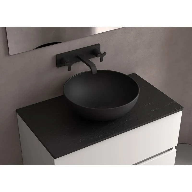 Mueble de Baño 2 Cajones Salgar Renoir 100 cm Gris Antracita