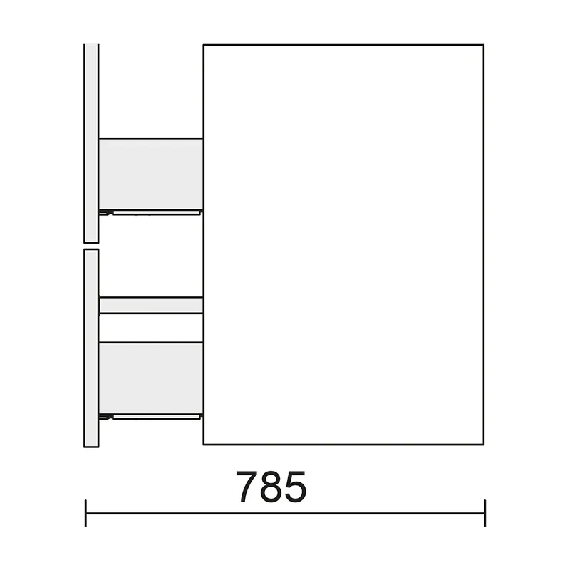 Mueble de Baño 2 Cajones Salgar Renoir 100 cm