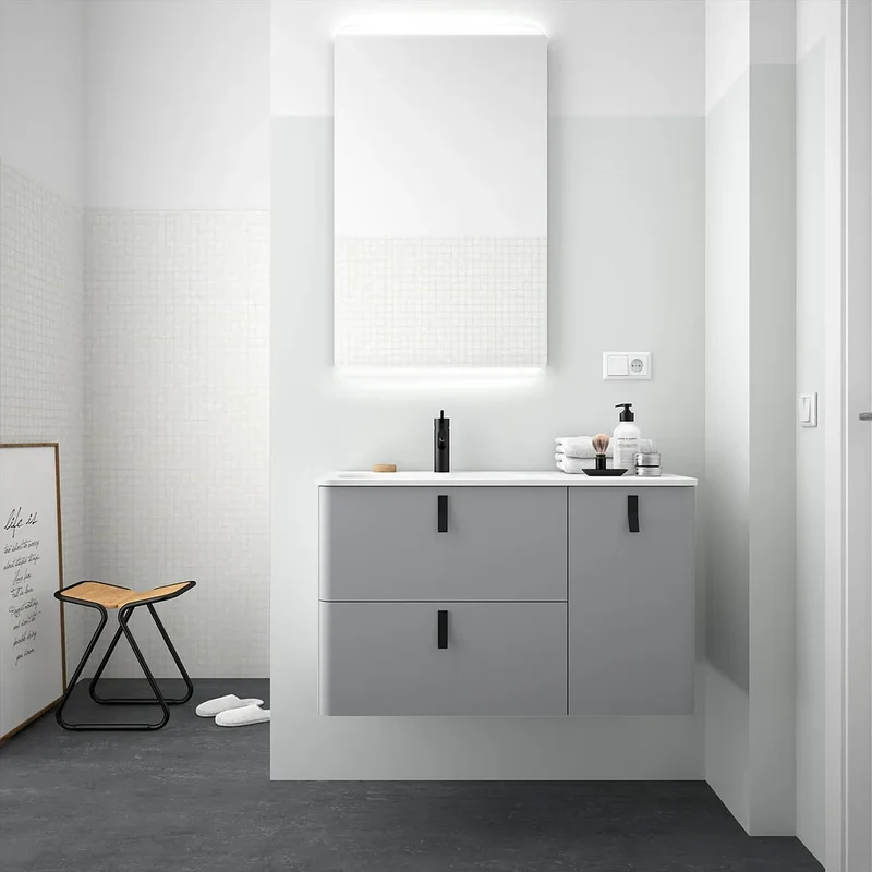 Mueble de Baño con Lavabo Salgar Uniiq 120 cm Gris Humo