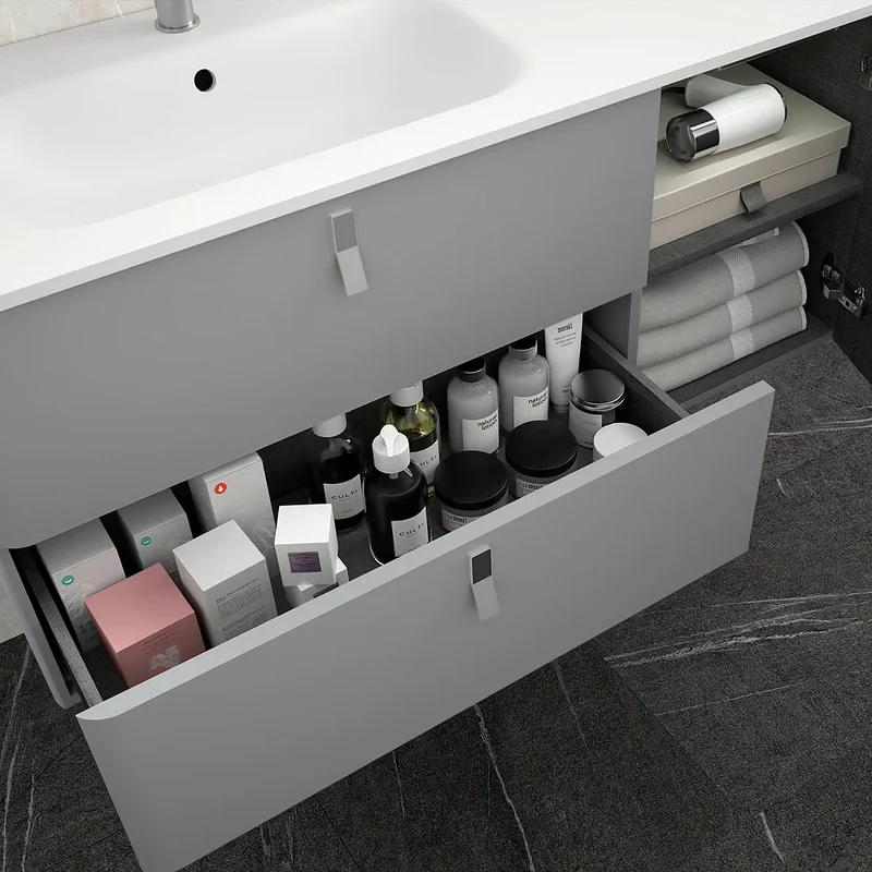 Mueble de Baño con Lavabo Salgar Uniiq 120 cm Gris Humo