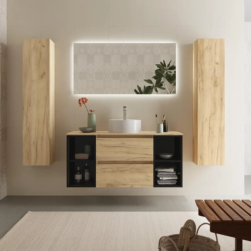 Mueble de Baño Salgar Bequia Negro Mate