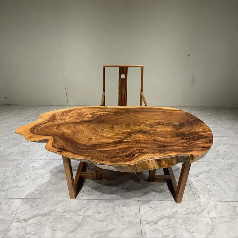 Live Edge Leaf Shape Dining Table