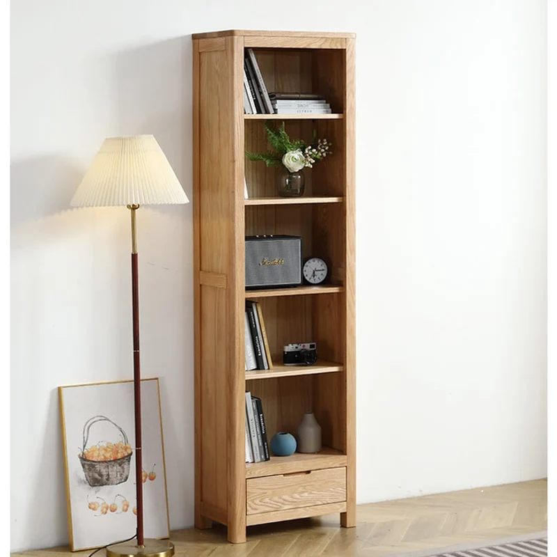 Nova Matching Two Piece Oak Wood Bookcase