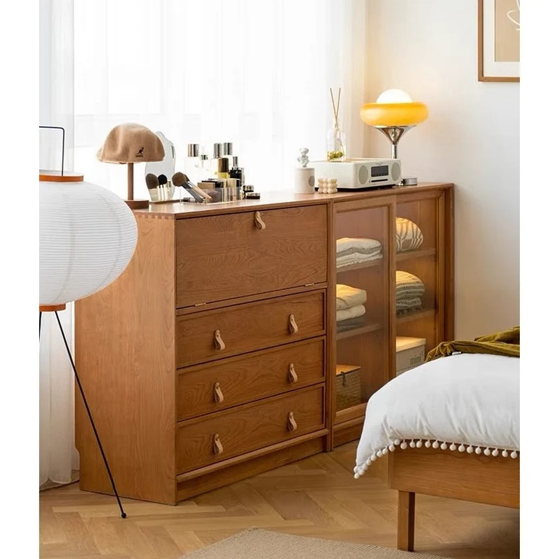 Oasis Glass Cherry Wood Square Bookcase
