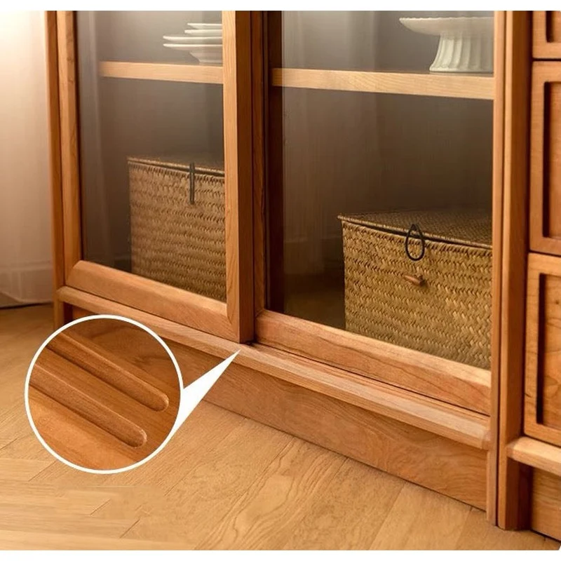 Oasis Glass Cherry Wood Square Bookcase