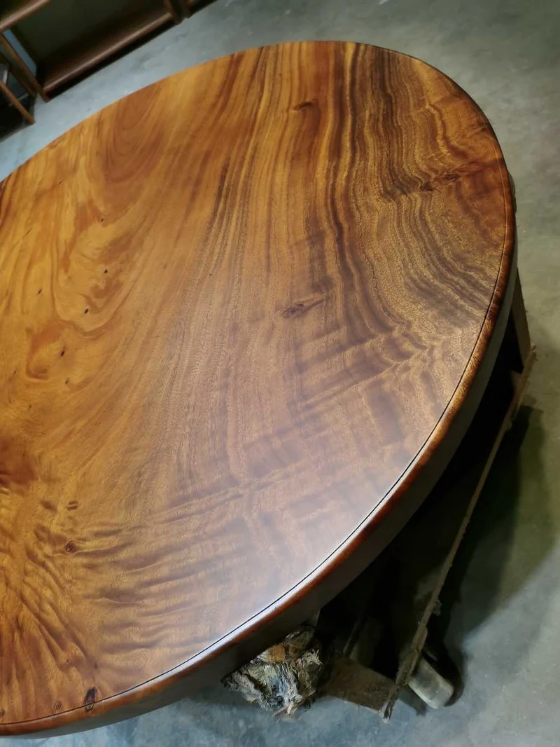 Serene Round Congo Wood Table