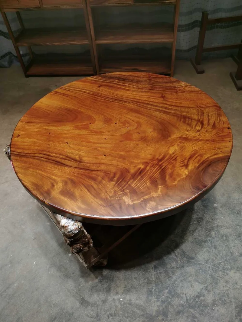 Serene Round Congo Wood Table