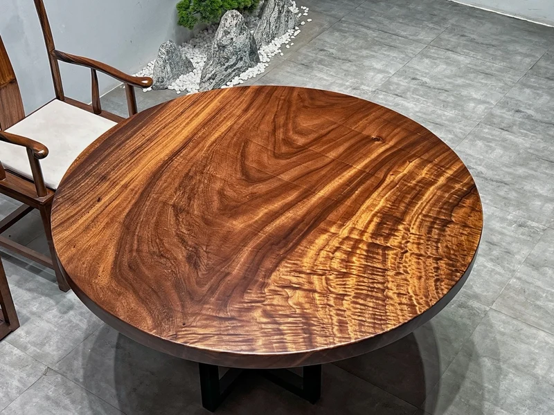 Natural Beauty Monkey Pod Wood Round Table
