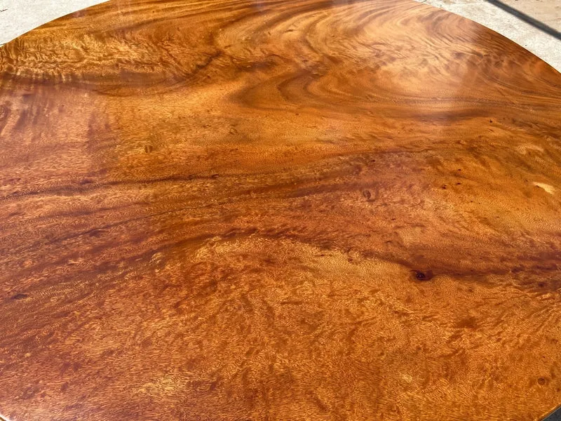 NovaTrend Single Round Wood Slab Table