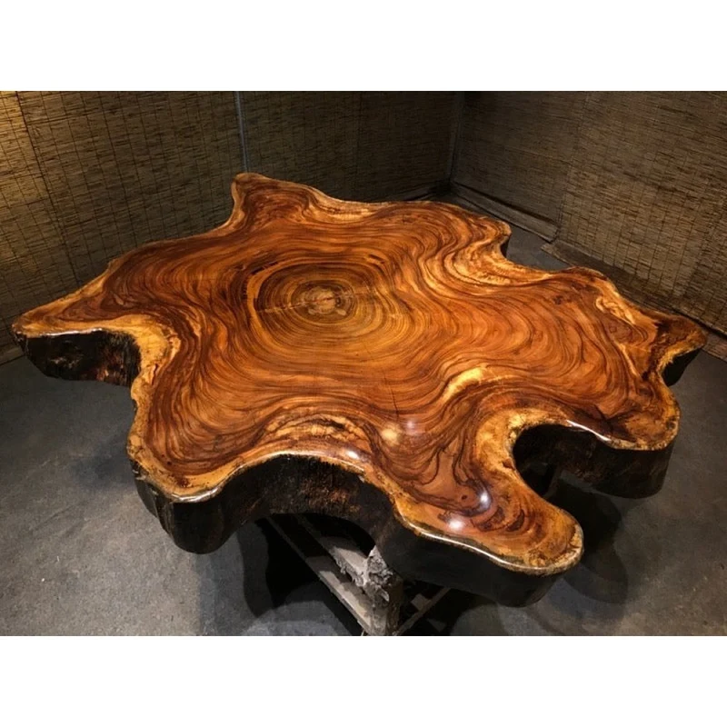Live Edge Round Hardwood Dining Room Table