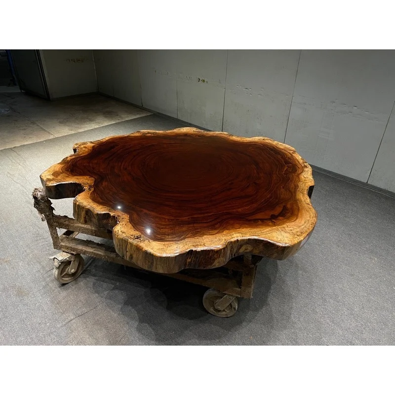 Whimsical Live Edge Brown Dining Table