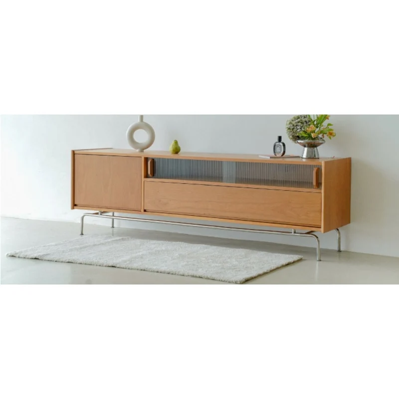 Sleek Contemporary Solid Cherry Wood TV Cabinet
