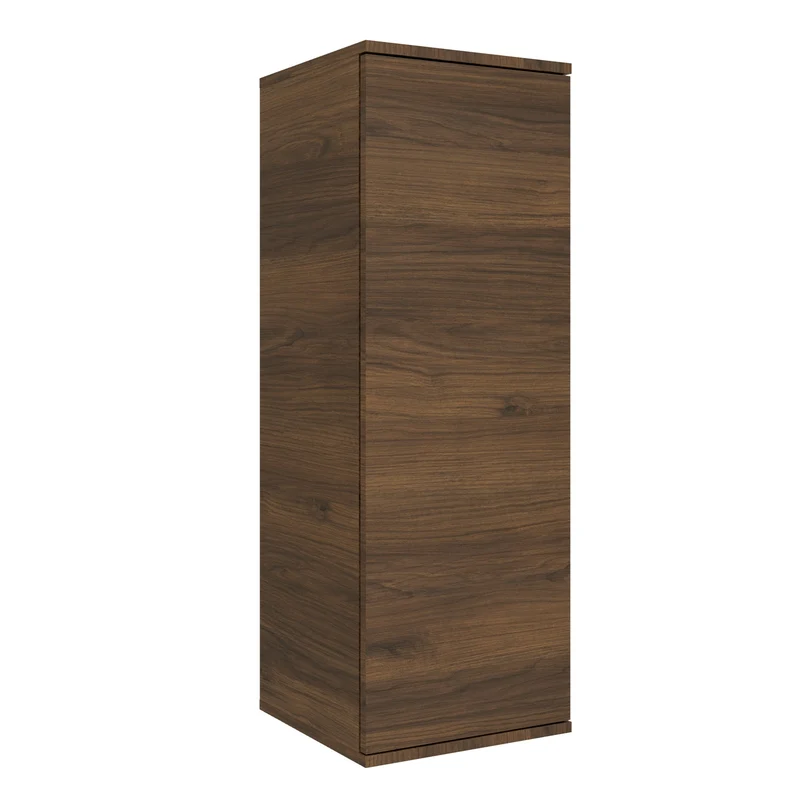 Mueble Auxiliar Baño ALLIANCE 100 Salgar | Columna 100x35cm 1 Puerta Push | Baldas Cristal