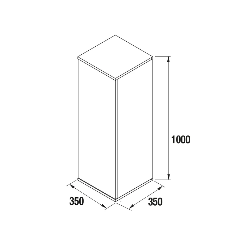 Mueble Auxiliar Baño ALLIANCE 100 Salgar | Columna 100x35cm 1 Puerta Push | Baldas Cristal