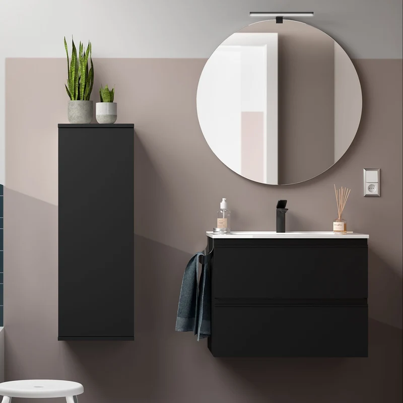 Mueble MODULAR SPIRIT de Salgar. 2 Cajones y Módulo Toallero Extraible de 30 cm