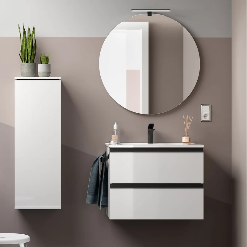Mueble MODULAR SPIRIT de Salgar. 2 Cajones y Módulo Toallero Extraible de 30 cm