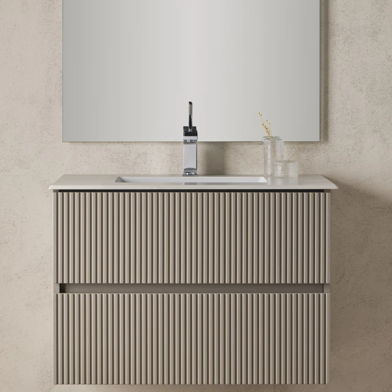 Mueble de Baño ETNA de Sanchis con 2 Cajones con Lavabo Cerámico | 7 Acabados